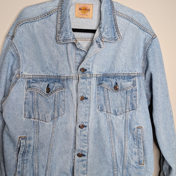 Hard Rock Cafe New York Vintage Denim Jacket sz L - Picture 3 of 9